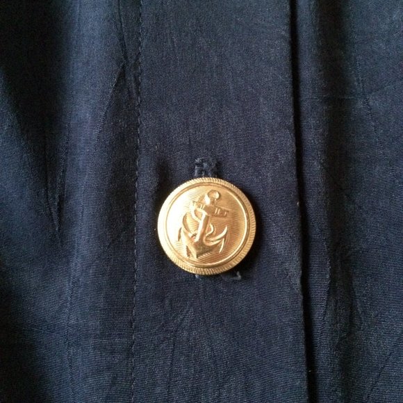 Joseph Ribkoff Vision Plus Womens Blazer Sz 14 Blue Long Sleeve Golden Buttons - Picture 8 of 9